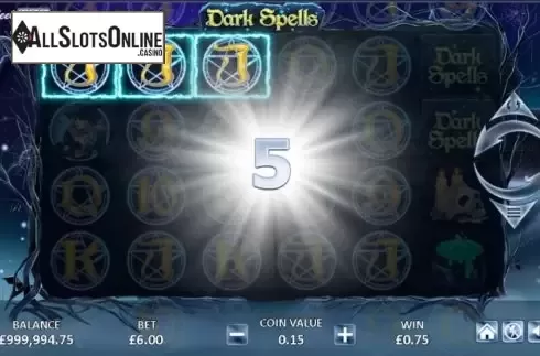 Win Screen. Dark Spells from ReelNRG