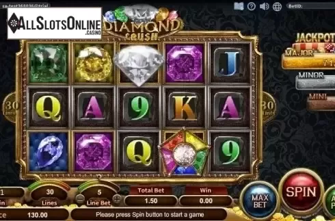 Reel Screen. Diamond Crush from SimplePlay