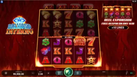 Diamond Inferno slot screenshot 1