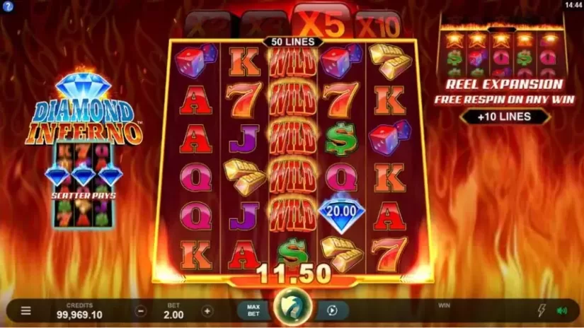 Diamond Inferno slot screenshot 3