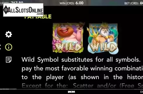 Wild feature screen