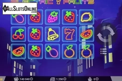 Screen4. Electric 7 Fruits from MrSlotty