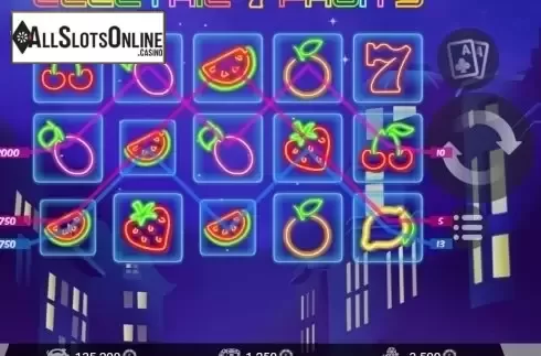 Screen5. Electric 7 Fruits from MrSlotty