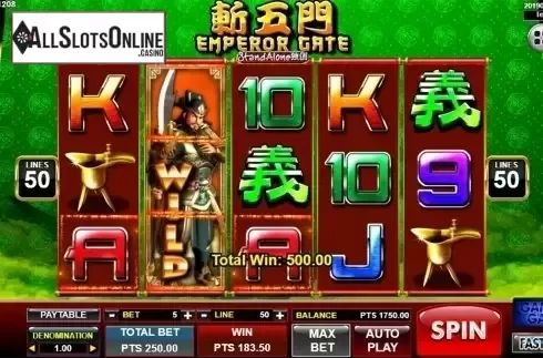 Win screen . Emperor Gate SA from Spadegaming