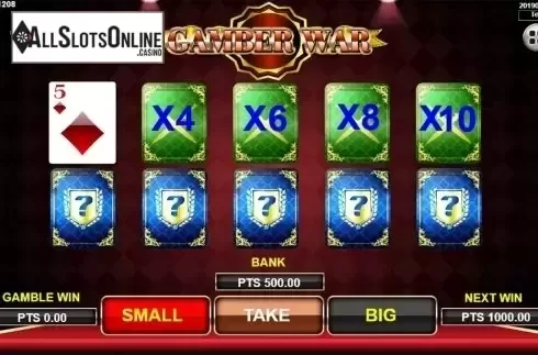 Gamble screen. Emperor Gate SA from Spadegaming