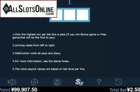 Paytable 3. Fa Fa Fa (Virtual Tech) from Virtual Tech