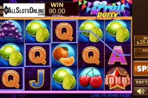 Game workflow 2. Fruit Party (PlayStar) from PlayStar