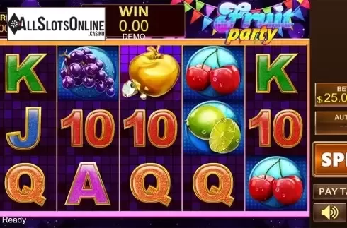 Reels screen. Fruit Party (PlayStar) from PlayStar