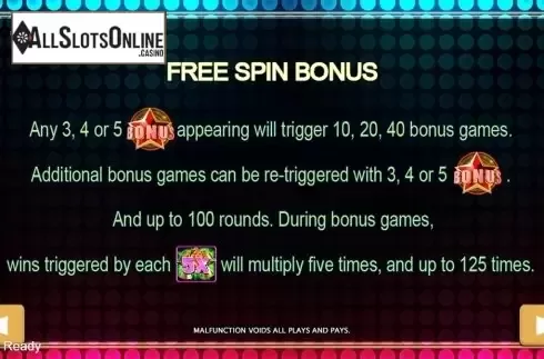 Paytable 2. Fruit Party (PlayStar) from PlayStar