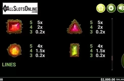 Paytable 3. Goldwyn's Fairies from JustForTheWin