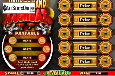 Game field screen. Hand to Hand Combat from Microgaming