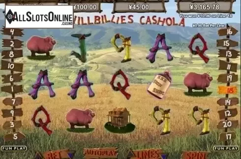 Win Screen. Hillbillies Cashola from RTG