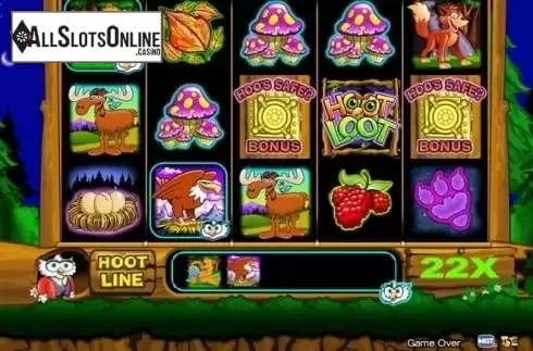Game Workflow screen. Hoot Loot from High 5 Games