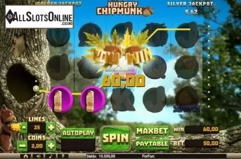 Win Screen. Hungry Chipmunk from Tuko Productions