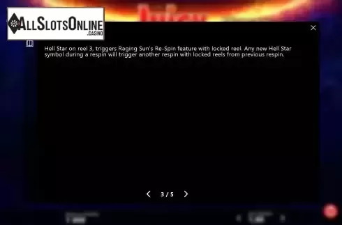 Bonus feature screen