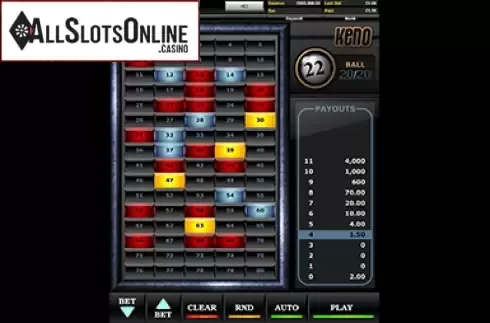 Game Screen 2. Keno (Realistic) from Realistic