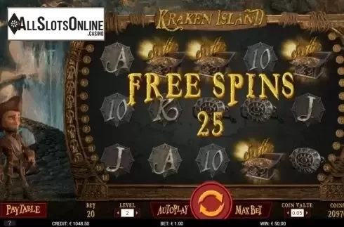 Free Spins. Kraken Island from Gamshy