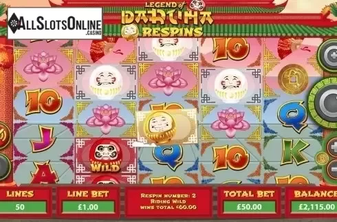 Respin Screen. Legend of Daruma from Mutuel Play