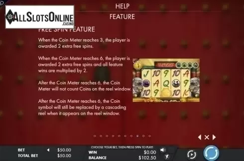 Paytable 6. Lion's Fortune from Genesis
