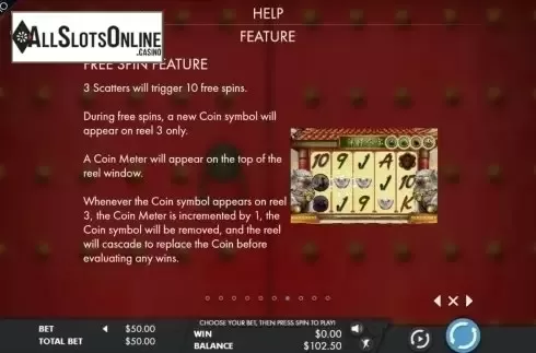 Paytable 5. Lion's Fortune from Genesis