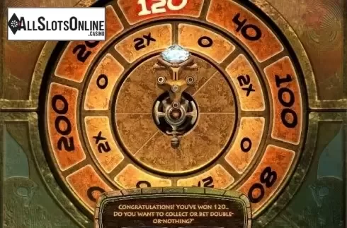 Bonus Wheel screen. Lost Ruins Treasure from MultiSlot
