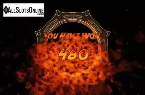 Win Presentation screen. Lost Ruins Treasure from MultiSlot