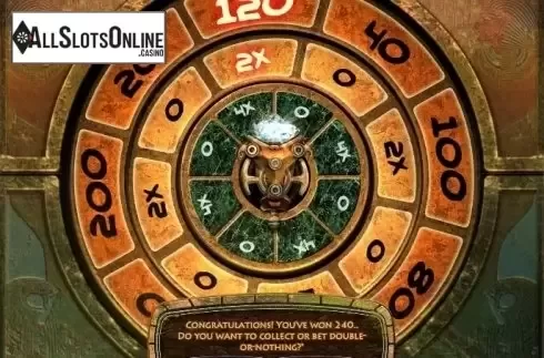 Bonus Wheel screen. Lost Ruins Treasure from MultiSlot