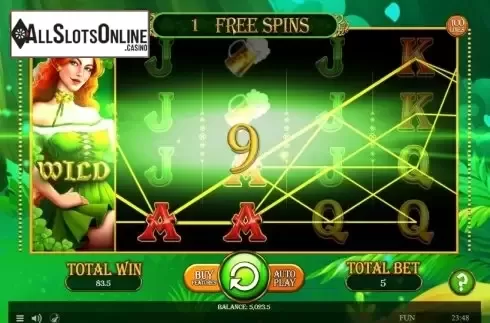 Win Screen. Lucky Mrs Patrick from Spinomenal