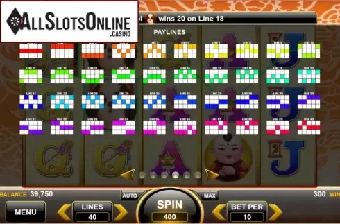 Paylines. Lucky Shih Tzu from Spin Games