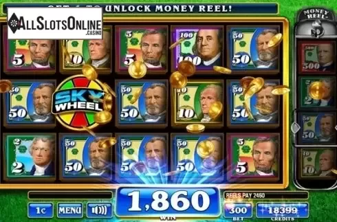 Win Screen. Money Rain Deluxe from Incredible Technologies