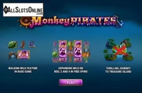 Start Screen. Monkey Pirates from GameArt