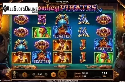 Free Spins 1. Monkey Pirates from GameArt