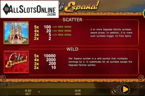 Ole Espana. Ole Espana from 888 Gaming