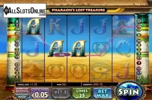 Win Screen 2. Pharaohs Lost Treasure from BetConstruct