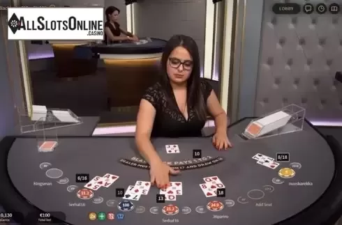 Game Screen 1. Quartz Blackjack from NetEnt