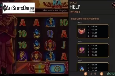 Paytable 2