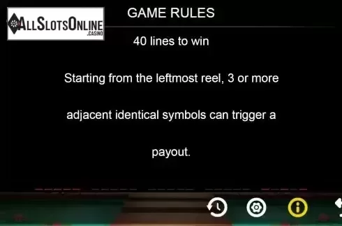 Paylines screen