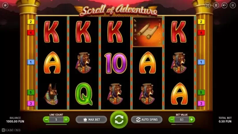 Scroll Of Adventure slot screenshot 1