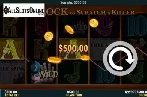 Win Screen. Sherlock to Scratch a Killer from Slot Factory