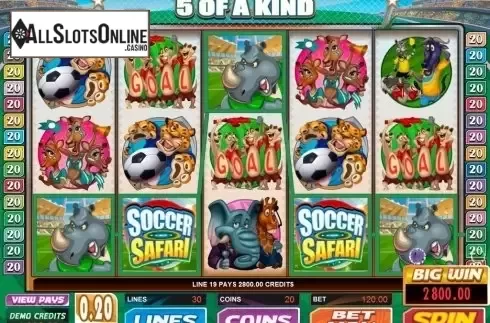 Screen9. Soccer Safari from Microgaming