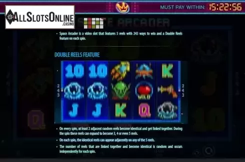 Double reels feature screen