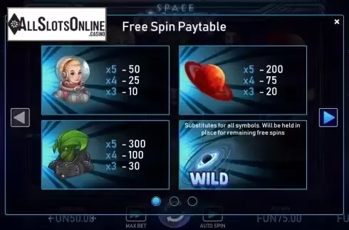 FS paytable screen