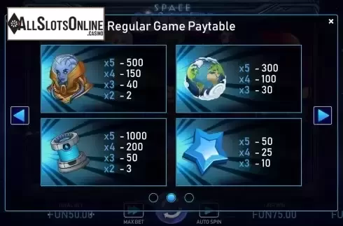 Regular paytable screen 2