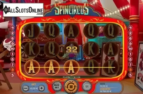 Win Screen 2. Spincircus from Spinmatic