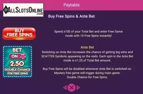 Buy feature screen