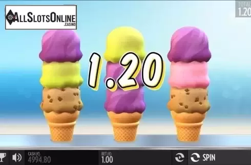 Win presentation. Sunny Scoops from Thunderkick