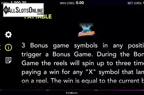 Bonus game screen