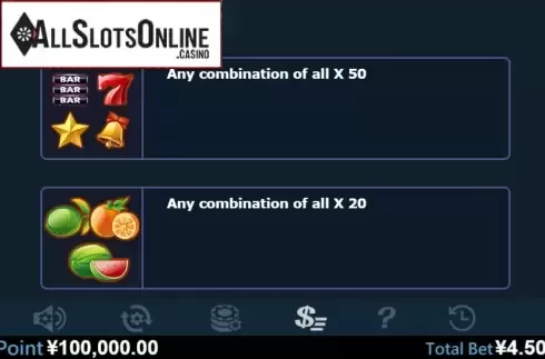 Paytable 4. Tropical Island from Virtual Tech