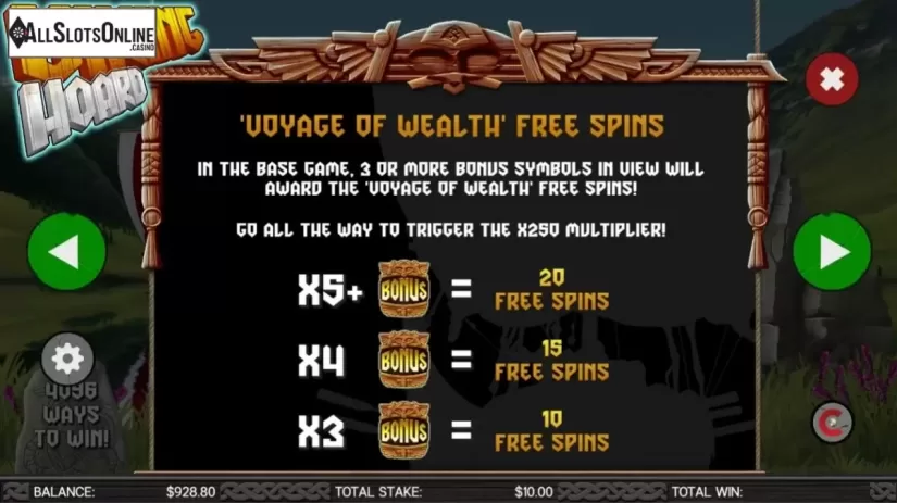 Features 1. Viking Hoard from CORE Gaming