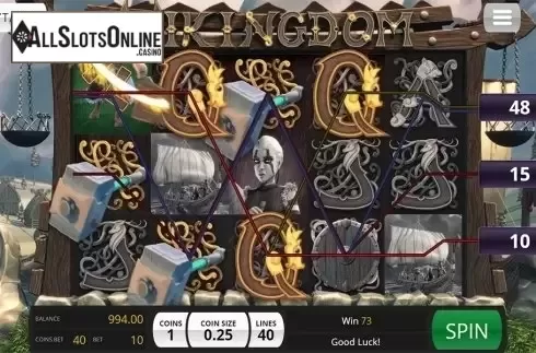 Wild win screen. Vikingdom from Genii